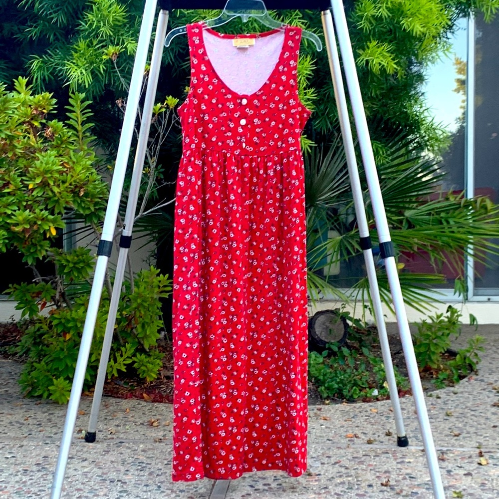 Sostanza Red Floral Dress